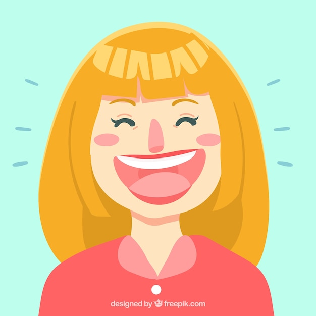 Free Vector great background of blonde woman laughing