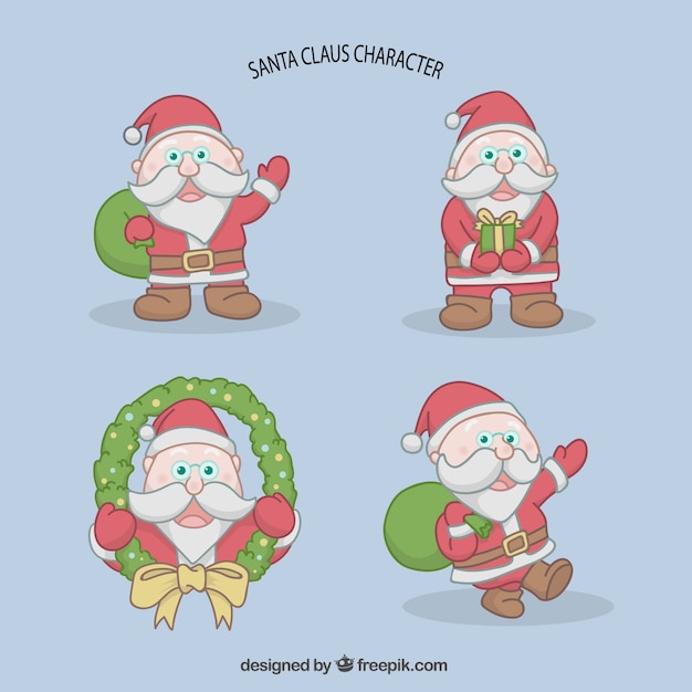 Great collection of santa claus with green details