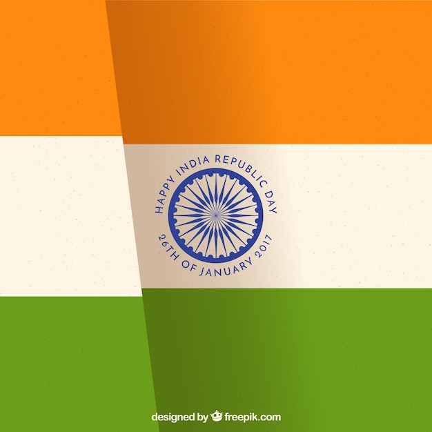 Free vector great indian republic day background in vintage style