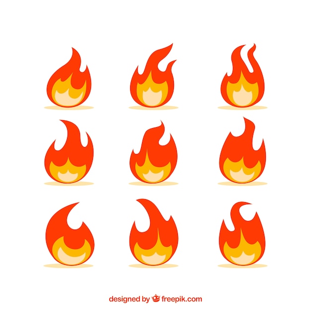 Great pack of nine flat flames