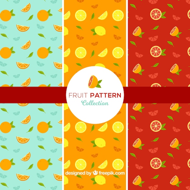 Great patterns of flat fruits