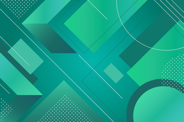 Green abstract geometric background