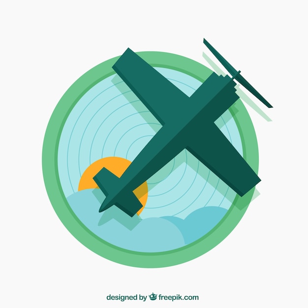 Free Vector green airplane