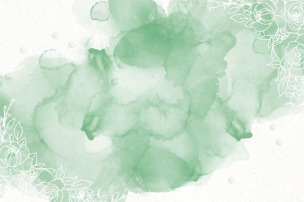 Green alcohol ink background