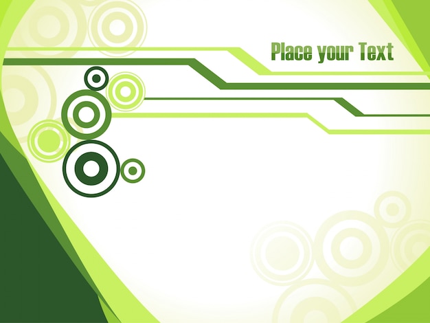 Green background template with space for text