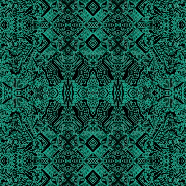 Green background with aztec shapes