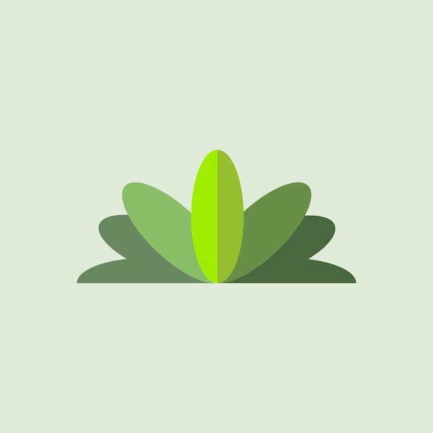 Green botany flat bush vector