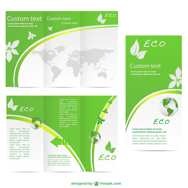 Free vector green brochure template