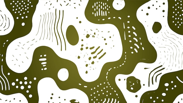 Free Vector green brush ink seamless pattern illustration