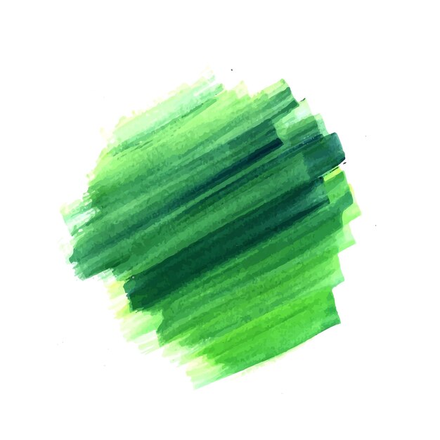 Green brush stroke watercolor design