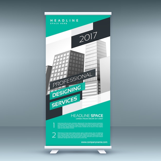 Green business standee template