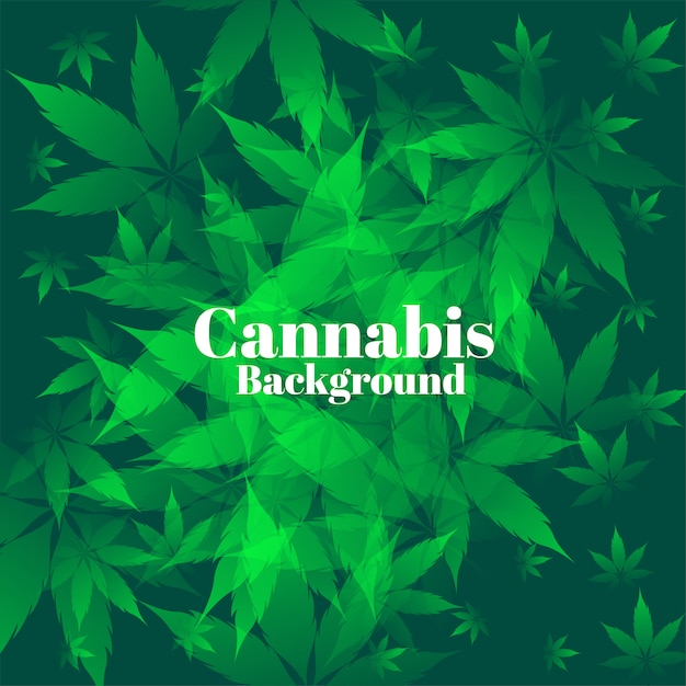 Free Vector green cannabis leaves in bunch background