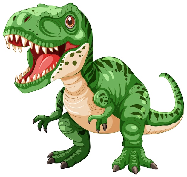 Free vector green cartoon dinosaur roaring