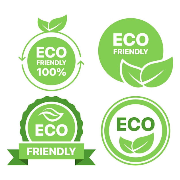 Green Circular Eco Friendly Labels