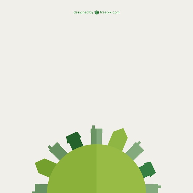 Free Vector green city flat design