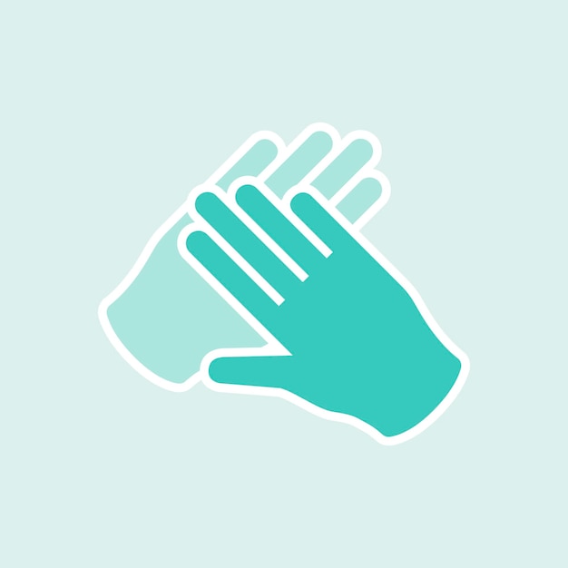 Green clean hands element vector