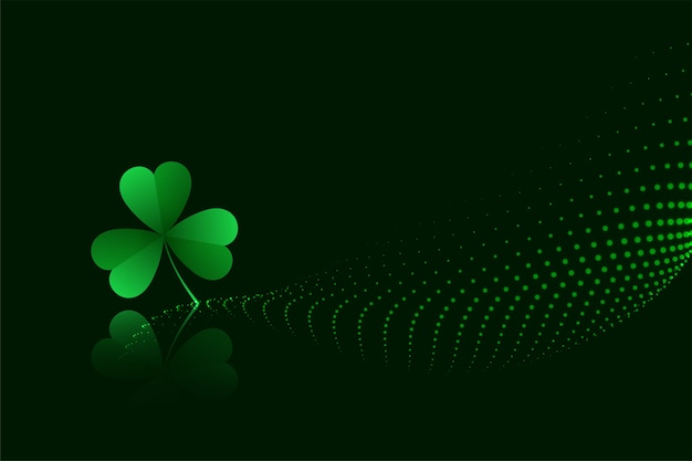 Green clover leaves saint patricks day banner