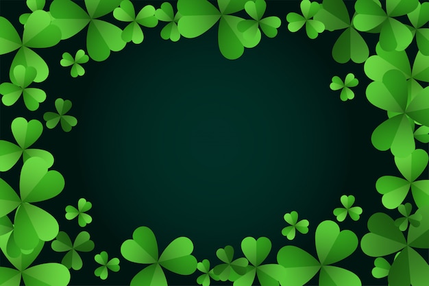 Free vector green clover leaves st patricks day background