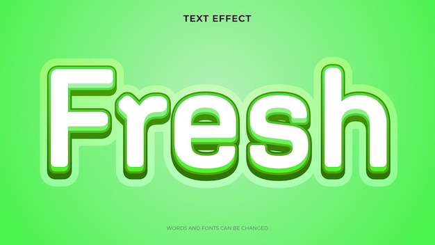 Green color 3d text effect template