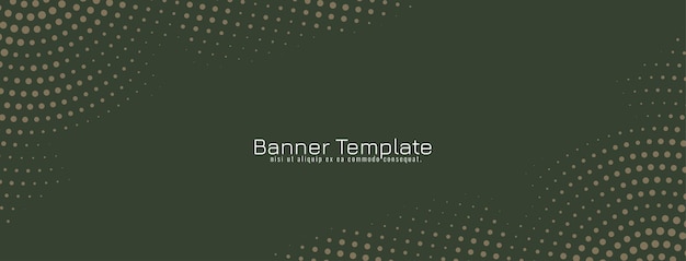 Green color modern halftone design elegant banner template