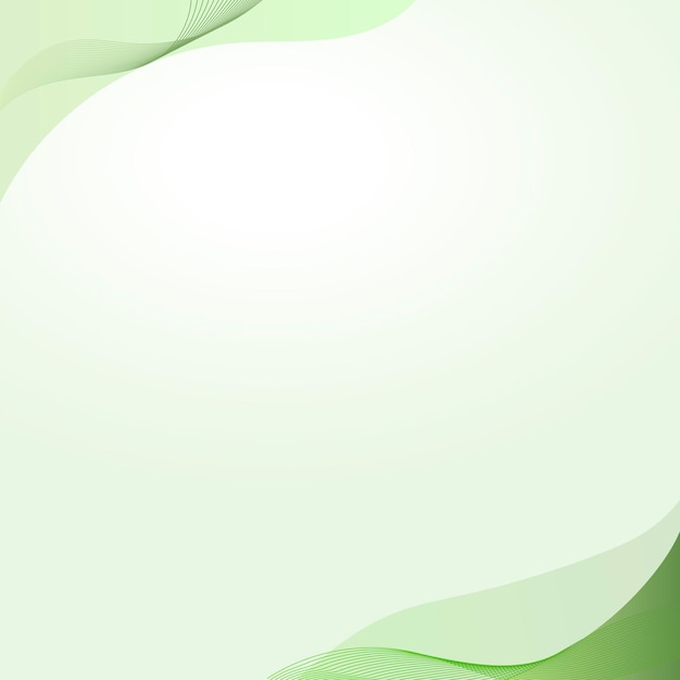 Free vector green curve frame template vector