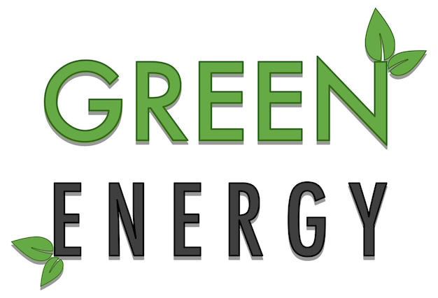 Free Vector a green energy sign banner