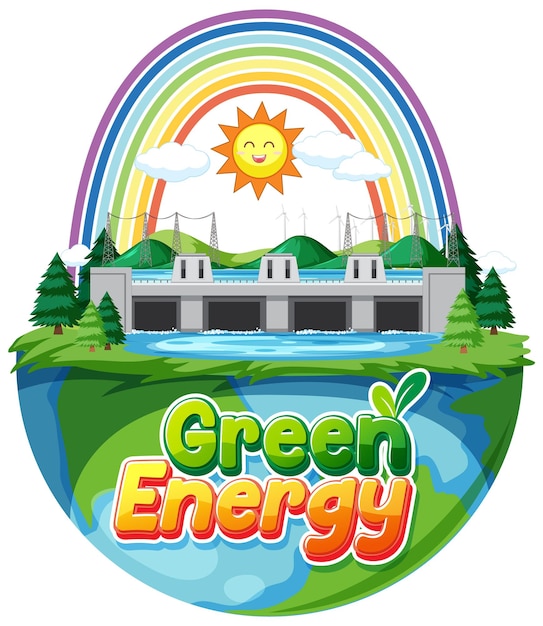 Free vector green energy vector concept