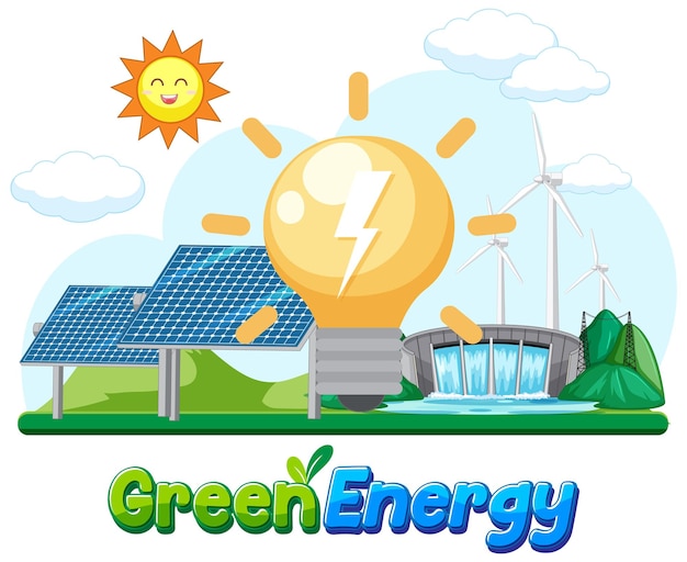 Green energy vector concept