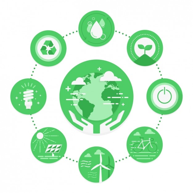 Green environment icons