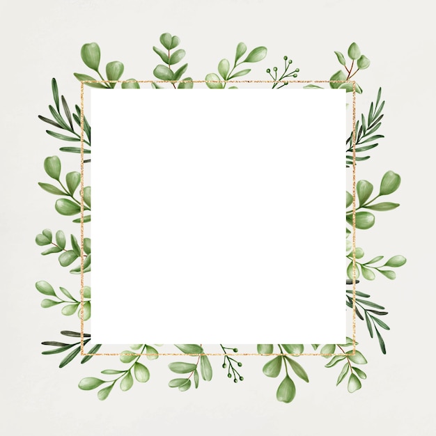 Green floral frame