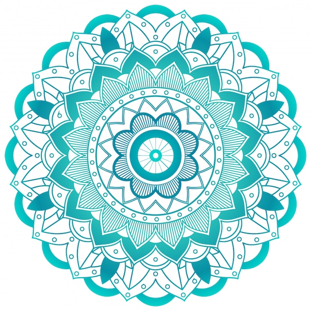 Free Vector green flower mandala design 