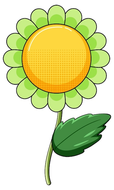 Free Vector green flower with leaf