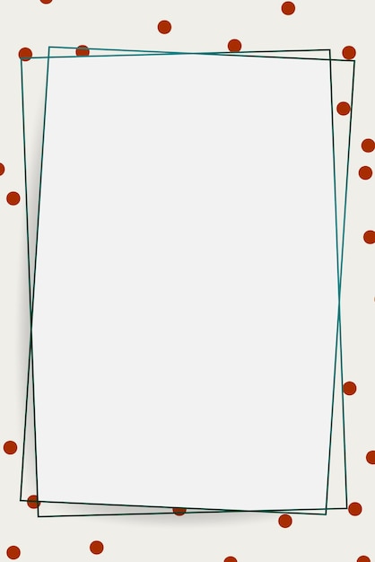 Free Vector green frame on red dots patterned background vector