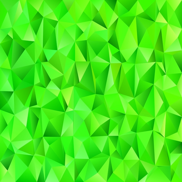 Green geometric abstract chaotic triangle pattern background - mosaic vector graphic design