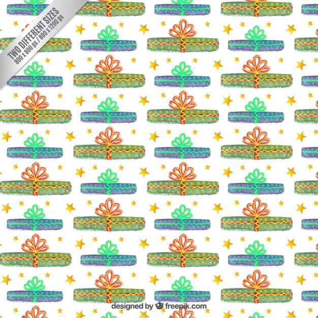 Free Vector green gifts pattern