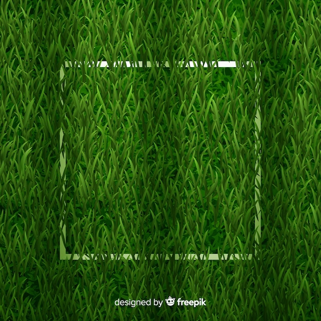 Free Vector green grass background realisitic design