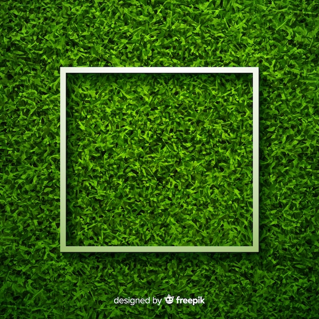 Free Vector green grass background realisitic design