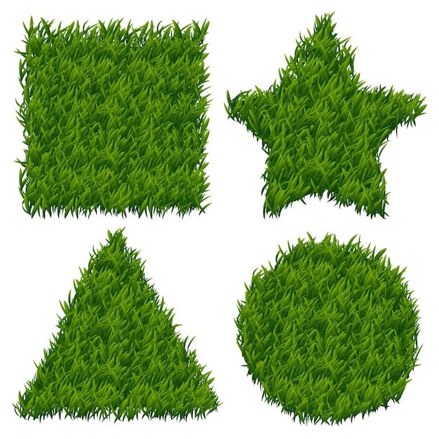 Green grass  banners set