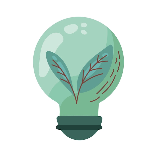 Free Vector green innovation glows with light bulb