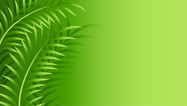 Green leaves background with text space