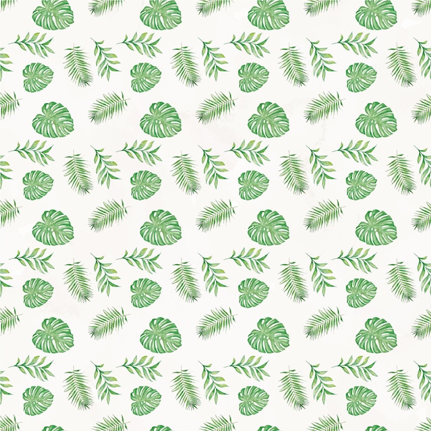 Green leaves pattern background