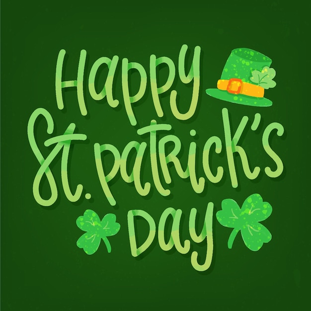 Green lettering st. patrick's day