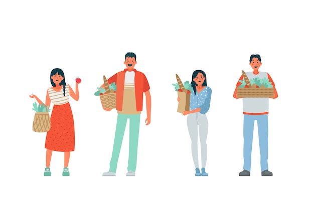 Green lifestyle people illustration