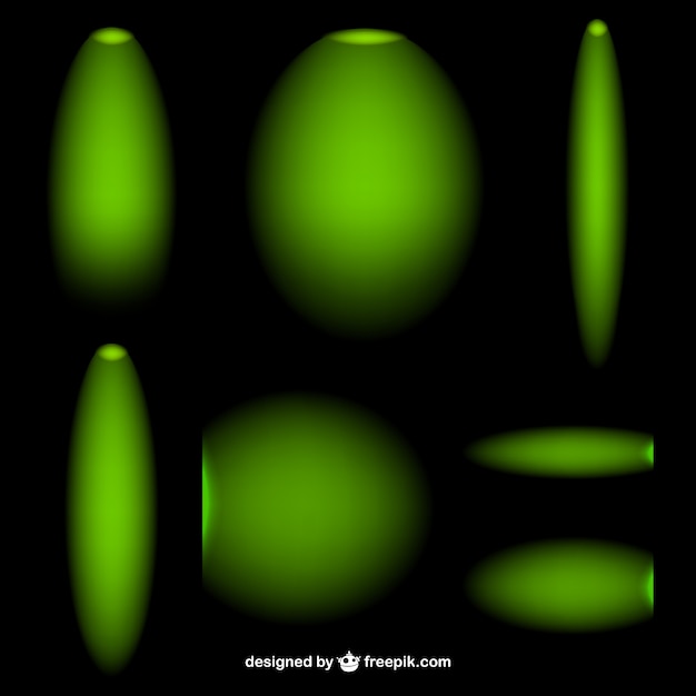 Free Vector green lights collection