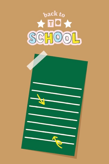 Free Vector green lined notepaper template vector