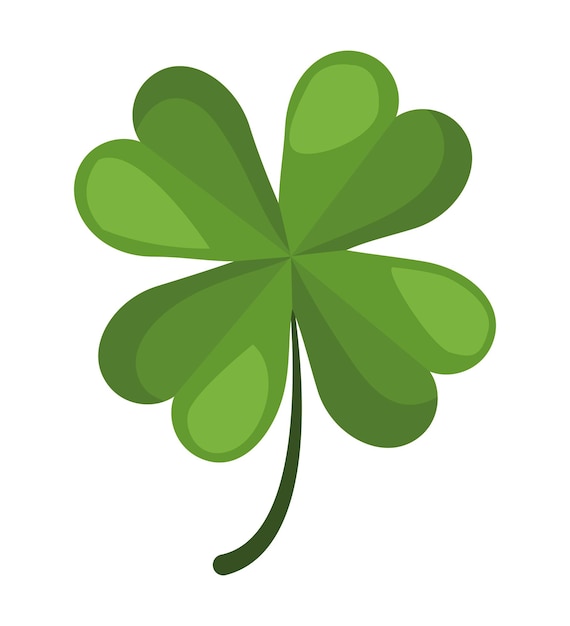 green lucky clover with four leafs