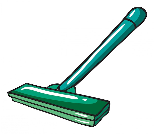 A green mop