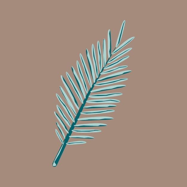 Free Vector green needle leaf element on a brown background  vector