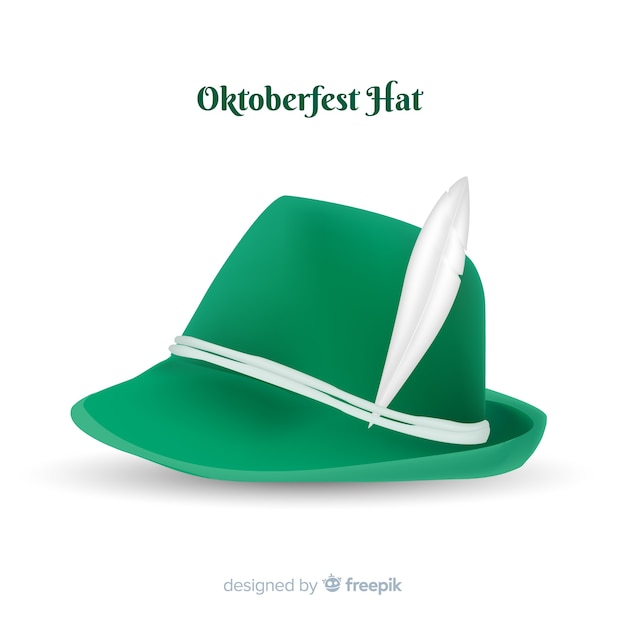 Green oktoberfest hat background