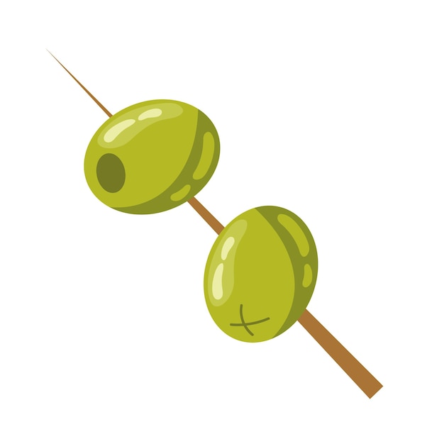 green olives in stick